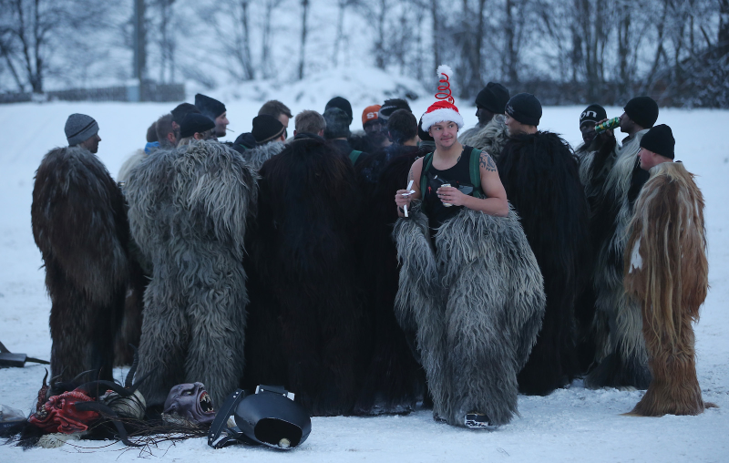 Illustration for article titled The Most Disturbing Images Of Krampus, Santa's Child-Eating Counterpart